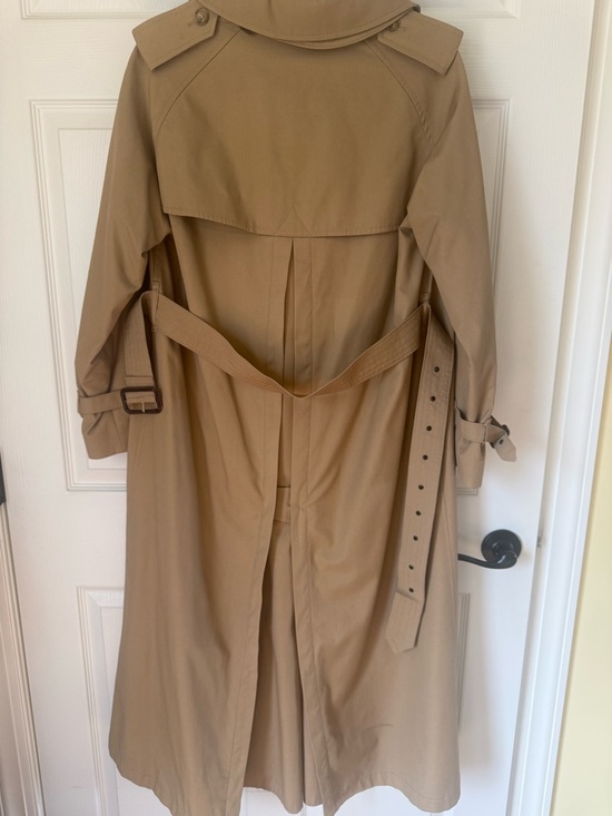 Vintage Classic Women Tan Long Trench Coat - Picture 2 of 6